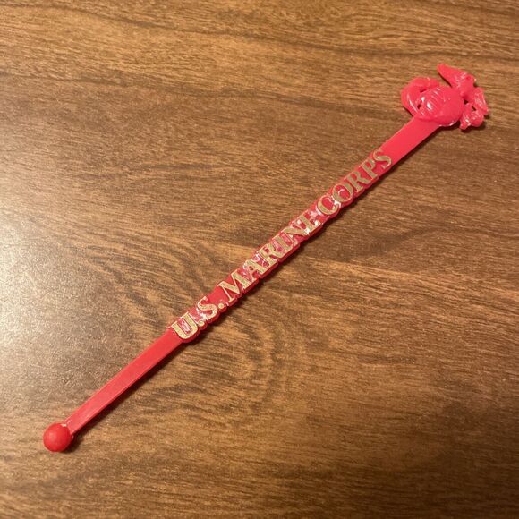 Vintage U. S. Marine Corps Swizzle Stick Cocktail Stirrer Made In USA 1960s 1970 - Picture 1 of 11